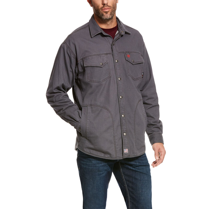 Ariat Work: FR Rig Chaqueta Camisa Hombre - Gris (TFGCY1659)